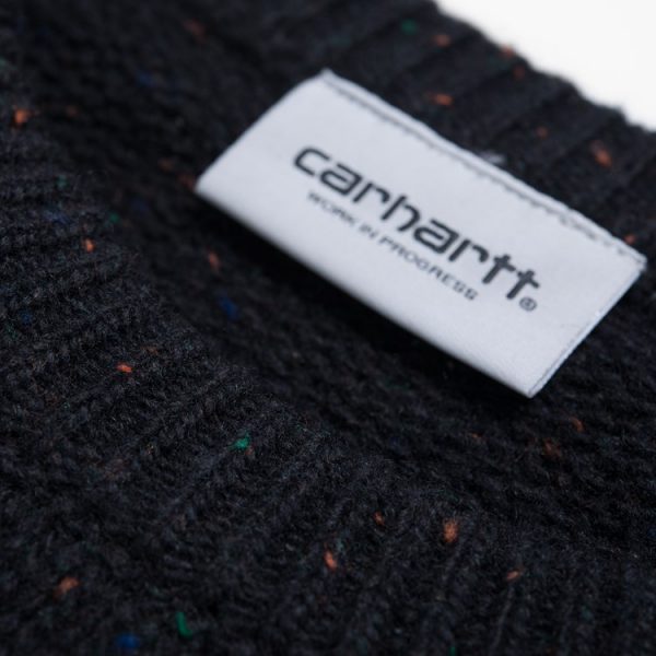 carhartt wip anglistic sweater speckled black