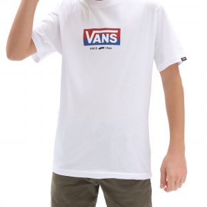 t- shirt vans easy logo white