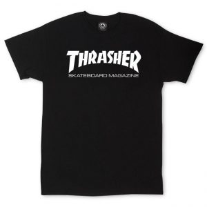 t-shirt thrasher skate mag black
