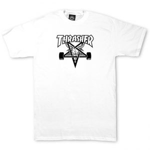 t-shirt thrasher skategoat white