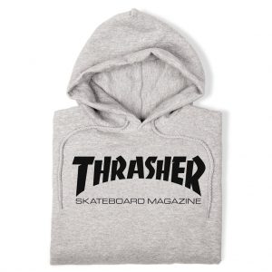 thrasher skate mag hoodie gray