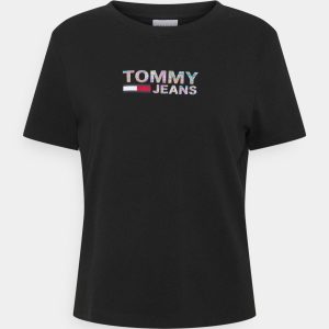 t-shirt tommy hilfiger reg metallic corp logo black
