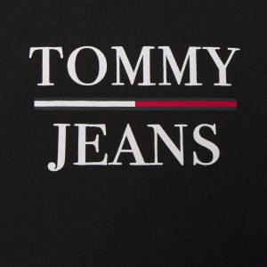 tommy hilfiger slim terry logo sweatshirt black
