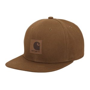 carhartt wip logo cap hamilton brown